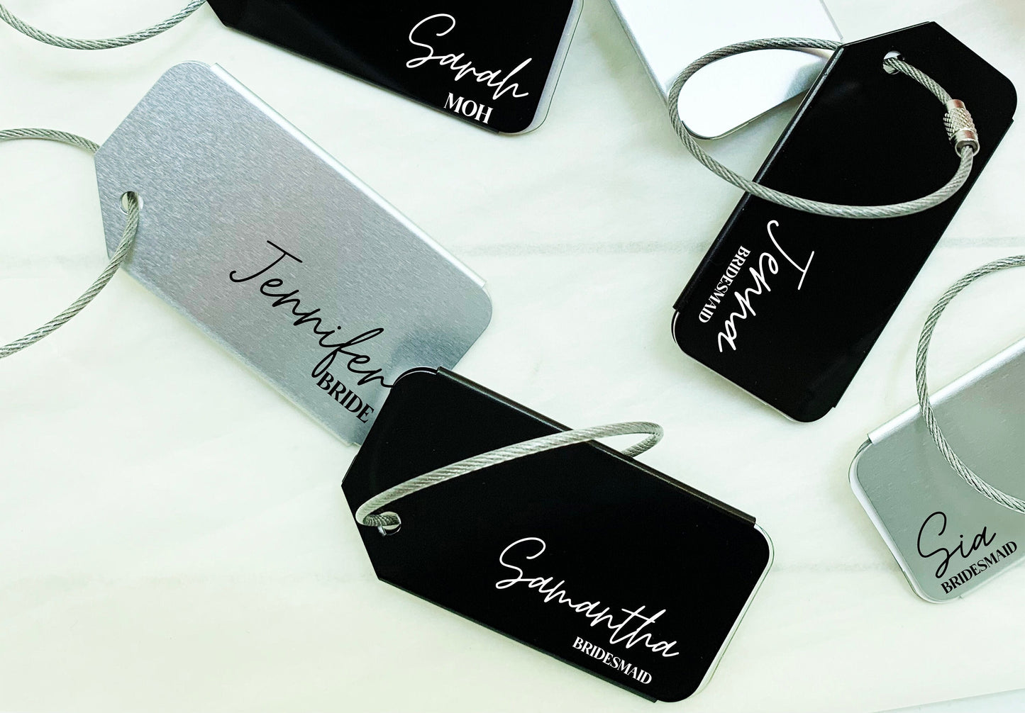 Custom Luggage Tags/ Baggage Tags/ Luggage Accessory/ Traveller Tag/ Wedding Trip Tags/ Metal Luggage Tags/ Bridesmaid Proposal