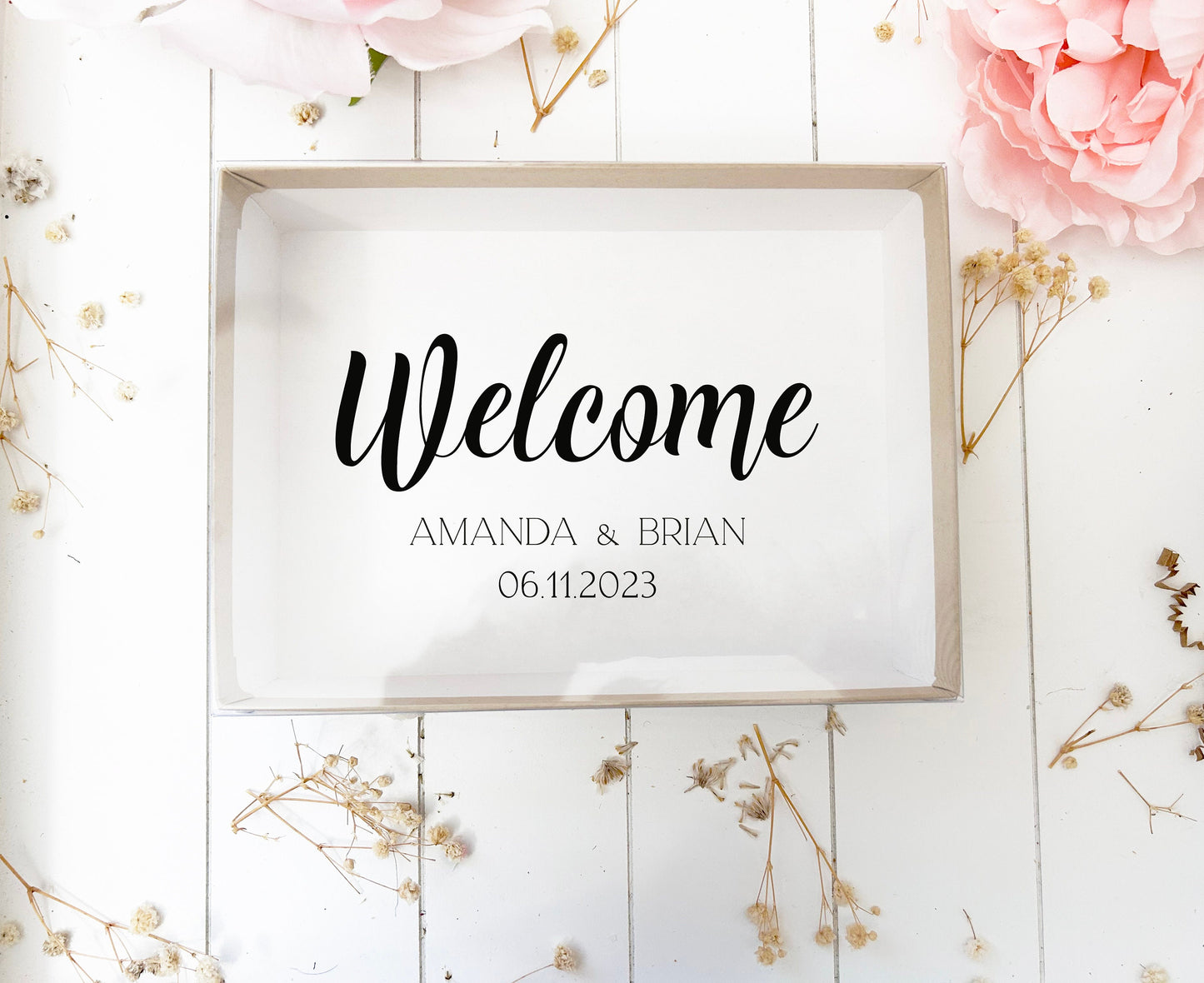 Personalized Welcome Box for Guests, Custom Thank you Box, Hotel Welcome Box for Hotel Guests, guest favor Box, Personalized Box for Guests