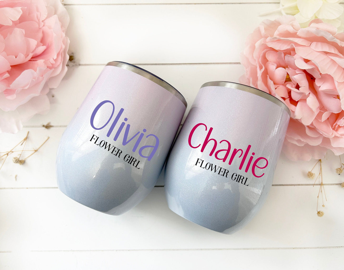 Personalized Flower Girl Tumbler / Flower Girl Gift / Drinkware for kids/ Kids Tumbler/ Flower Girl Proposal Gift
