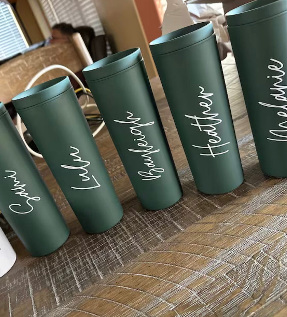 Personalized Pine Needle Tumbler/ Bridesmaid Gift/ Wedding Tumblers/ Proposal Gift/ Bridal Party Gift