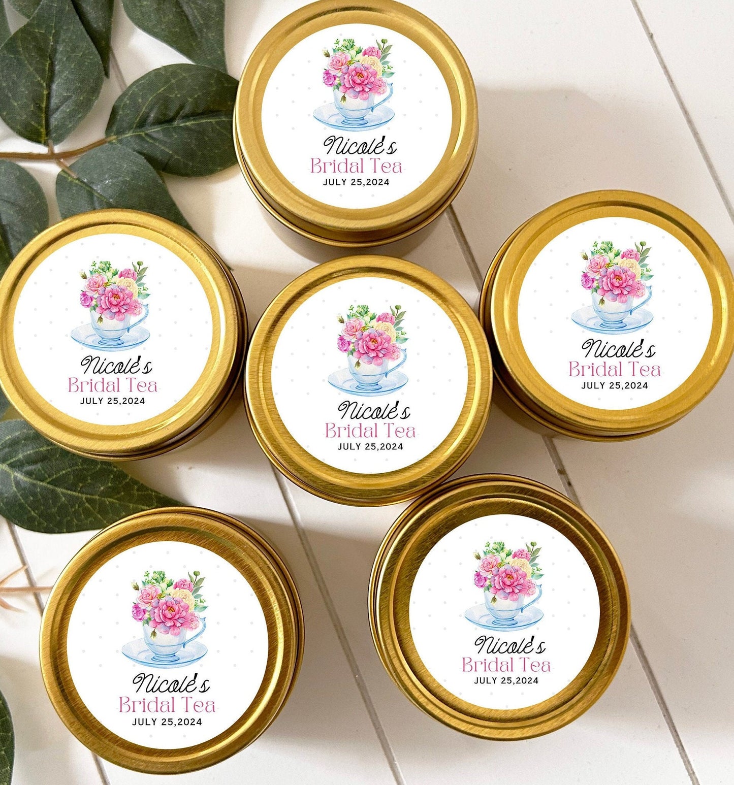 Tea Party Bridal Shower Favor, Bridal Shower Candle favor, 2oz. Tea Party Candle Favor, Return Favor, Bulk Favor, Bridal Shower Favor