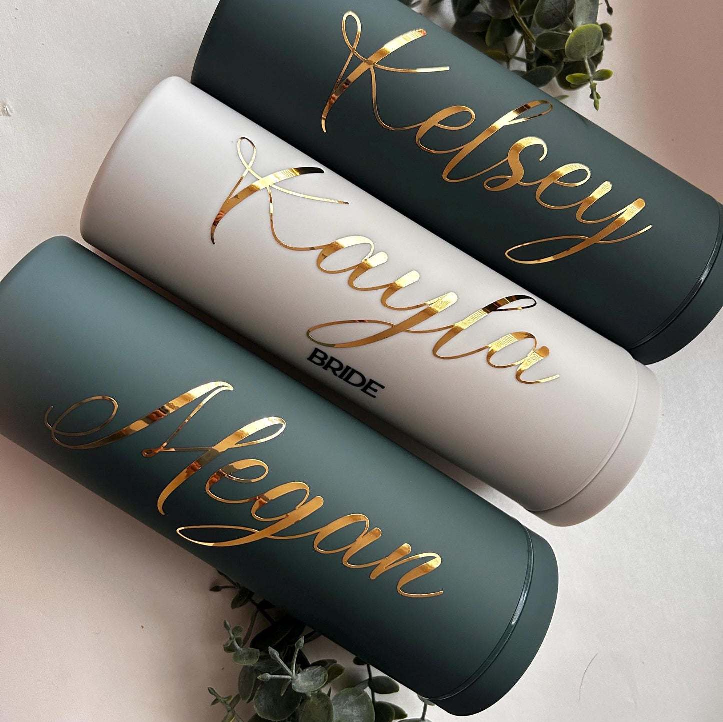 Personalized Pine Needle Tumbler/ Bridesmaid Gift/ Wedding Tumblers/ Proposal Gift/ Bridal Party Gift