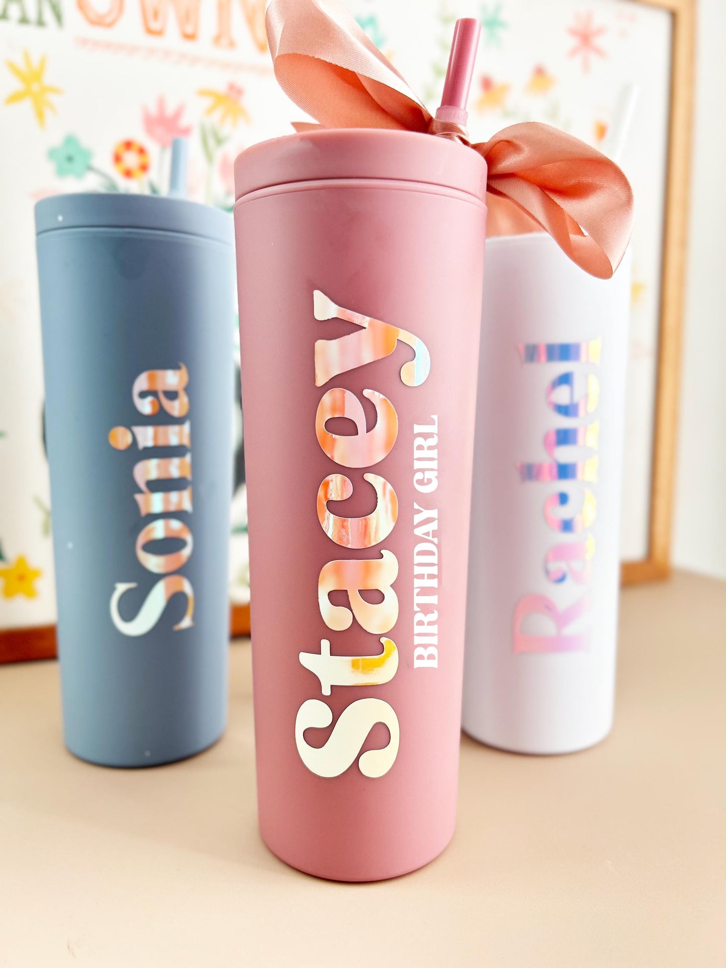 Personalized Kids Tumbler, Teen Birthday Tumblers, Gift for Teen Daughter, Birthday Party Favor, Back to school gift, Easter Gift for Kids