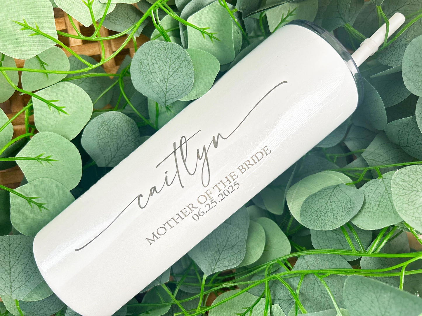 Engraved Personalized Mother of the Bride Tumbler, Mother of the Groom Tumbler, Custom Skinny Tumbler, Personalized Wedding Tumbler