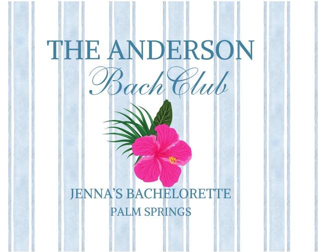 Bulk Bach Club lip balm Favor, Beach Bachelorette Party favor, Bach Social Club Party Favor, Lip Balm Favor, Custom Lip Balms, Set of 10