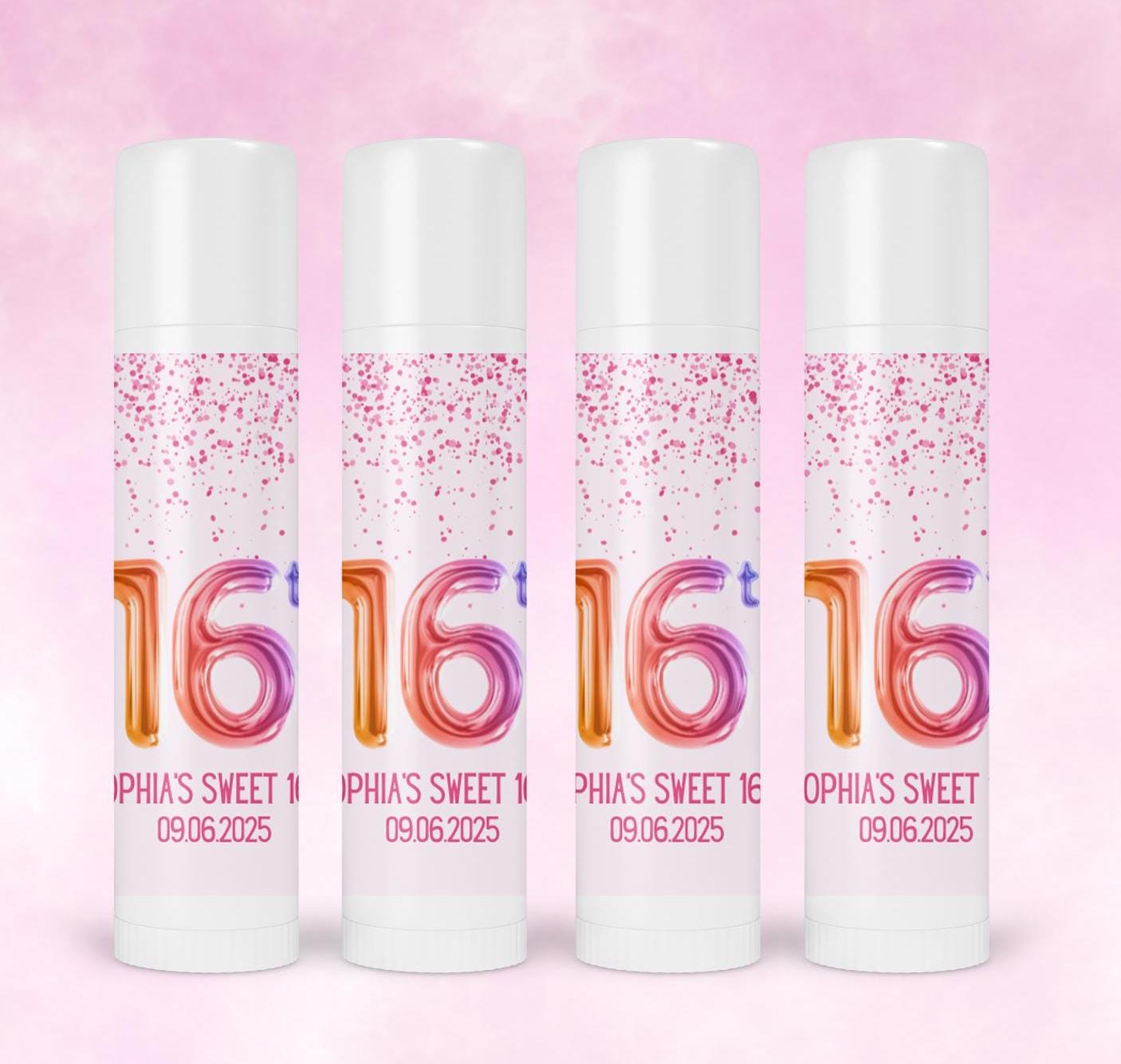Sweet sixteen birthday party favor in bulk, Birthday Party Guest favor, lip balm Favor, birthday Party Favor, 16 birthday Gifts,
