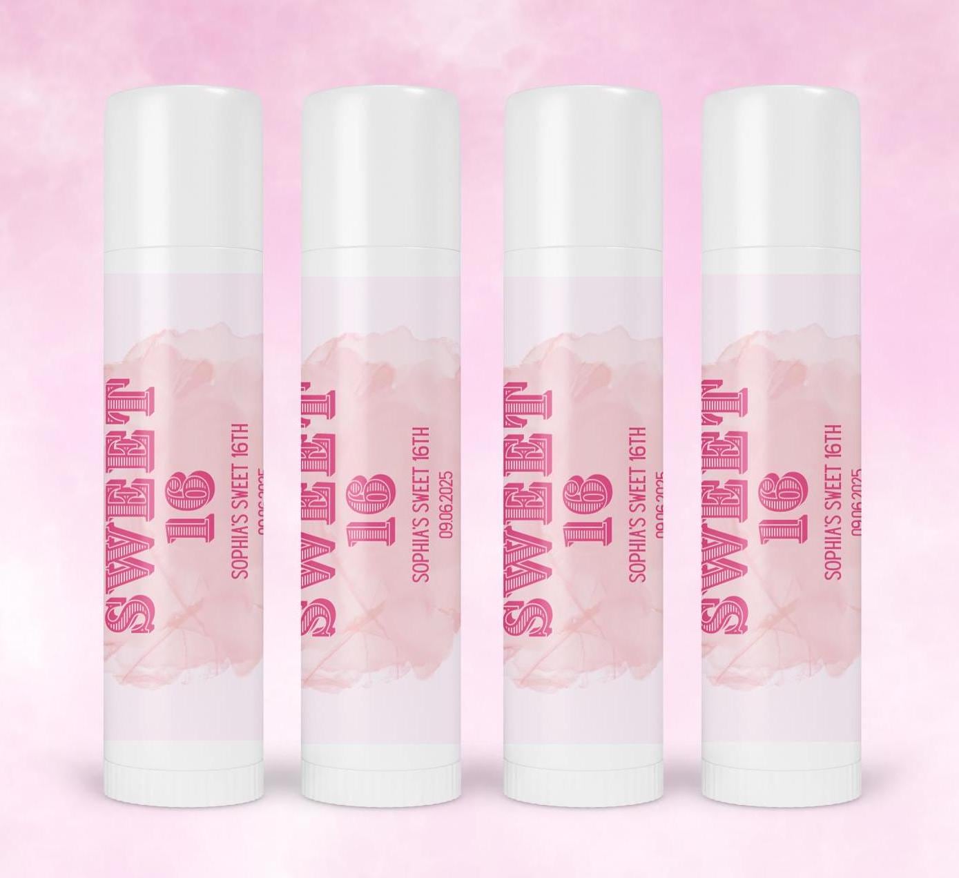 Bulk birthday lip balm, Sweet 16 Birthday Party Guest favor, lip balm Favor, birthdaay Party Favor, Bulk lip balm Favor for Girl Friends