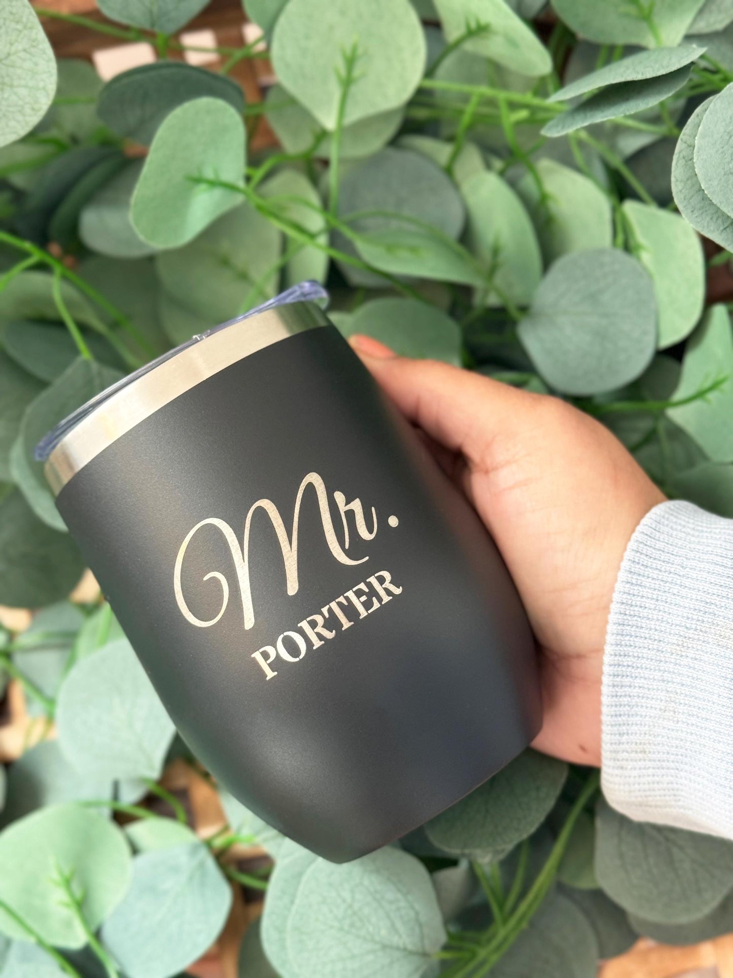 Engraved Custom Wine Tumblers / Custom Cups for Couple/ Gift for Newly Wed/ Bride and Groom Engraved Cups/ Engagement Gift for Mr. & Mrs.