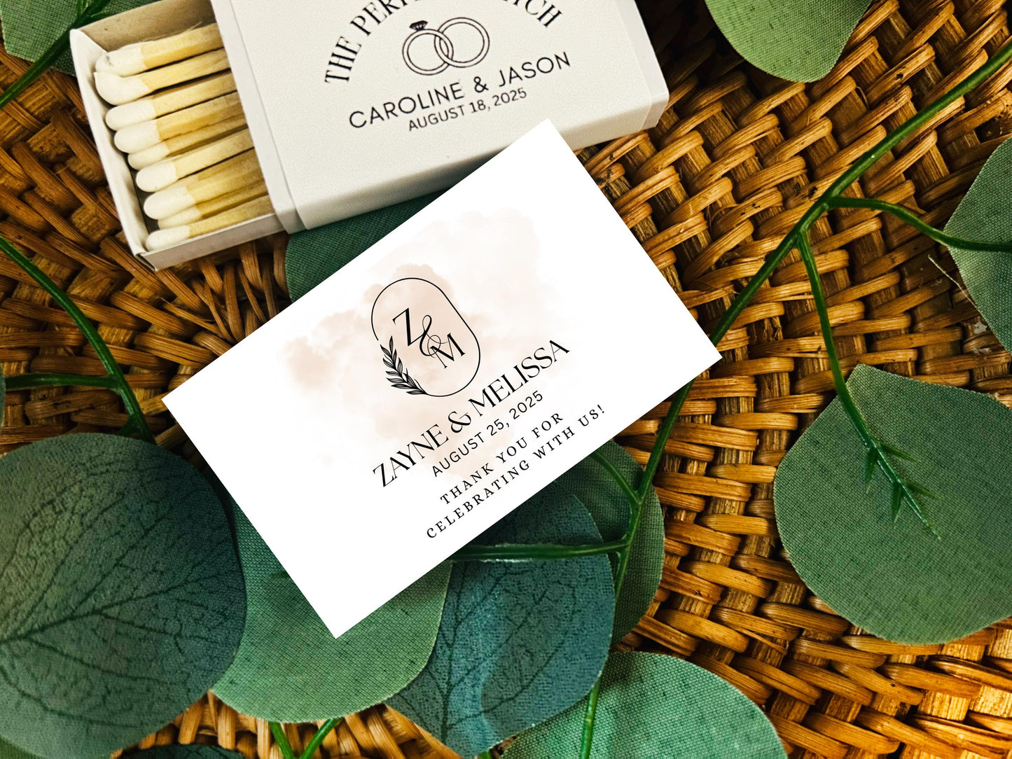 Wedding Reception Guest Favors – Custom Matchboxes – Thoughtful Thank You Gift for Wedding Guests--Personalized Gifts for Reception Tables