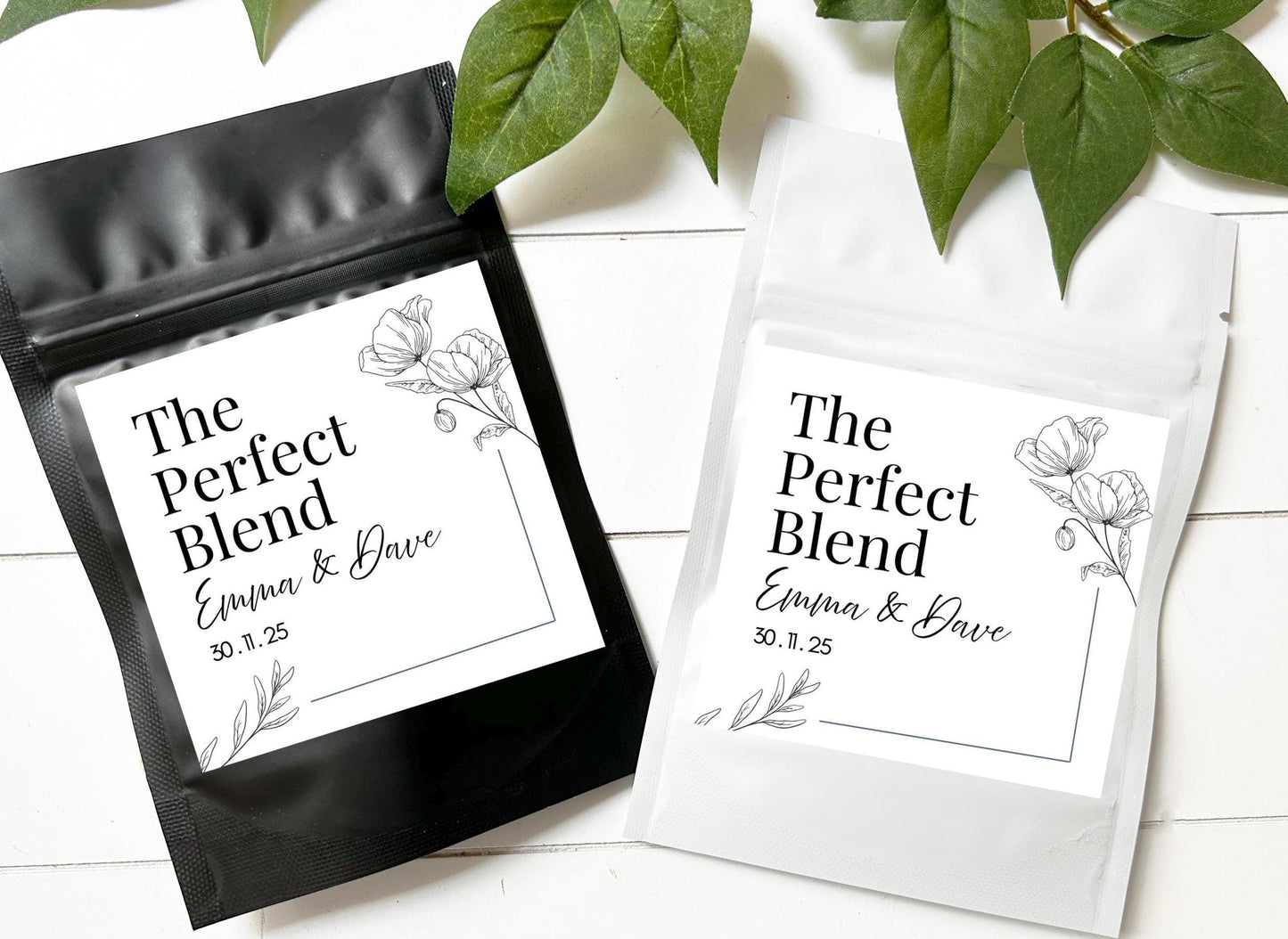 Personalized Coffee Bag/ The Perfect Blend Wedding Favor/ Coffee Wedding Favor Bag/ Coffee Pouch/ Custom Coffee Bag/ Wedding Favors