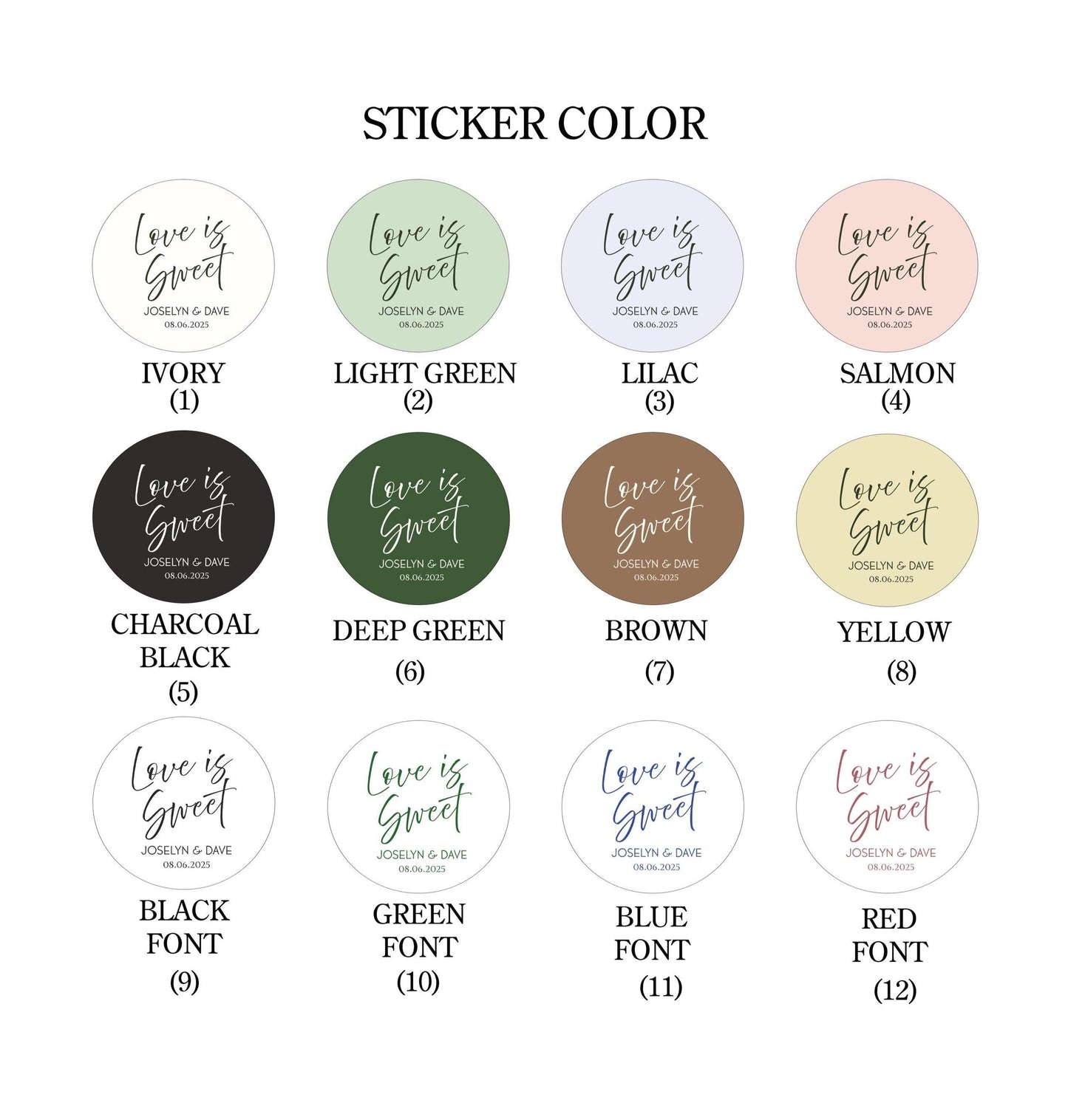 Personalized Sweet Beginning Sticker/ Wedding Favors Bags & Stickers/Custom Wedding Sweets/Sweet Beginning/Wedding Candy Favors/ SET OF 12