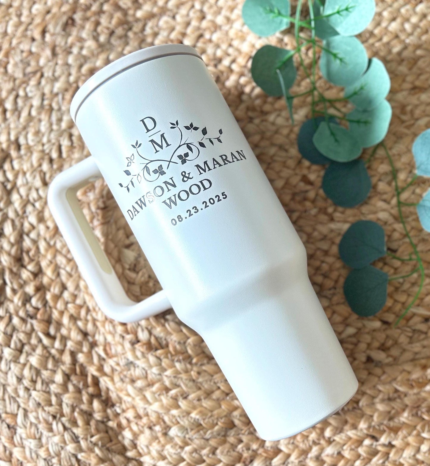 Engraved Custom Tumblers for Couple/ 40oz Custom Cups/ Gift for Newly Wed/ Bride and Groom Engraved Cups/ Engagement Gift for Newly Married