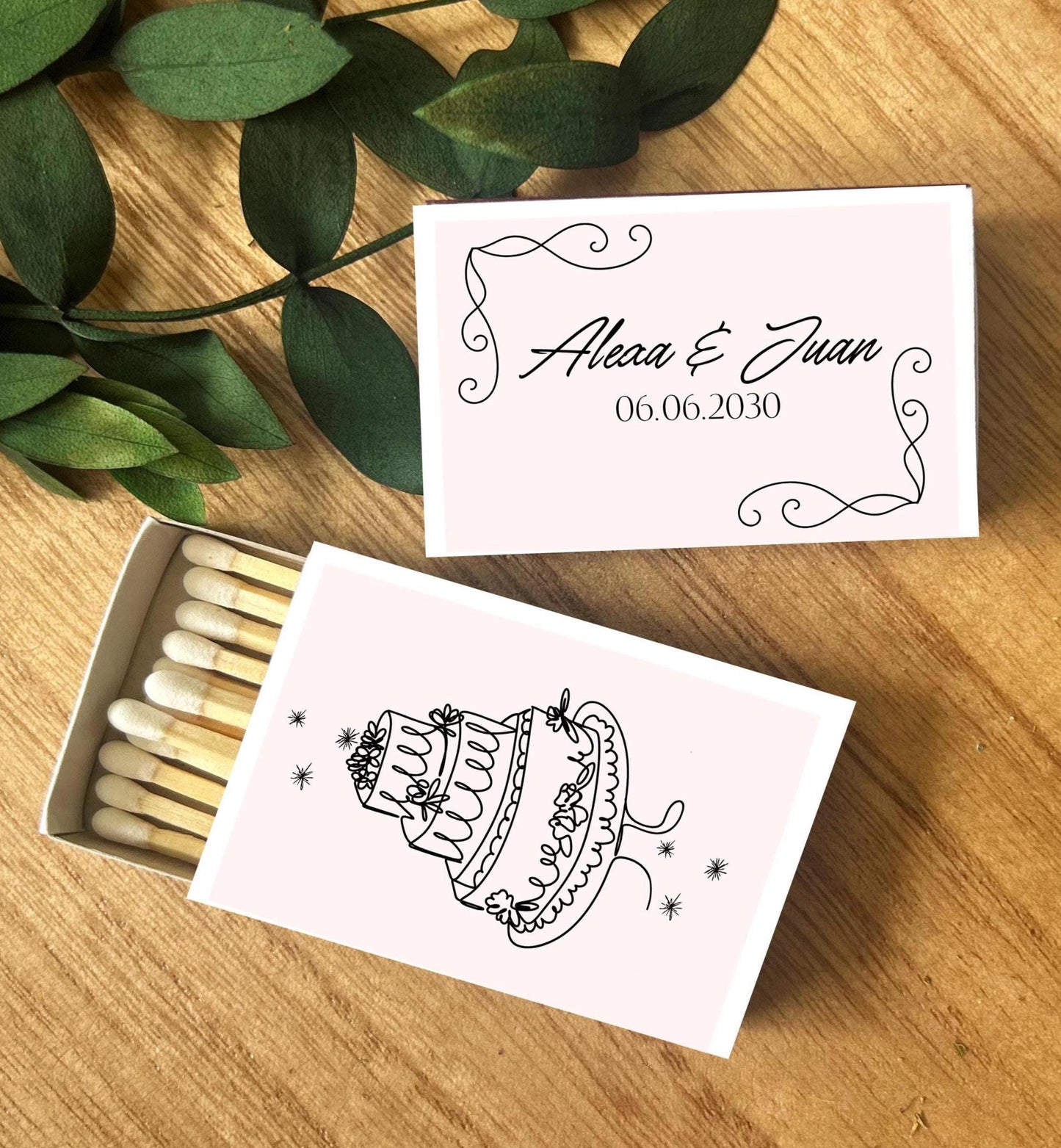 Wedding Reception Guest Favors – Custom Matchboxes – Thoughtful Thank You Gift for Wedding Guests--Personalized Gifts for Reception Tables