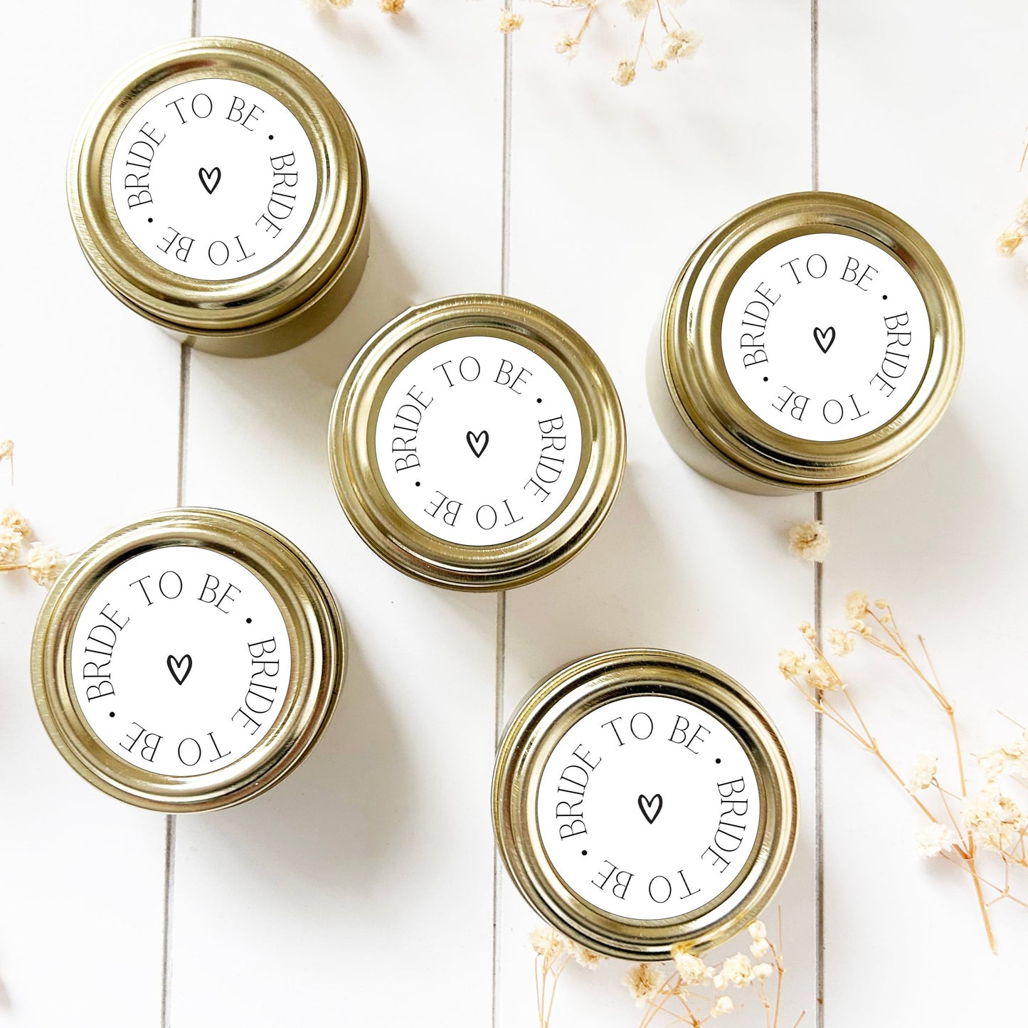 Round Bridal Shower Candle Favor