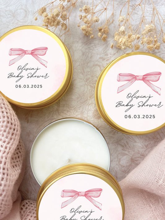 Pink Perfection – Baby Shower Candle Gift
