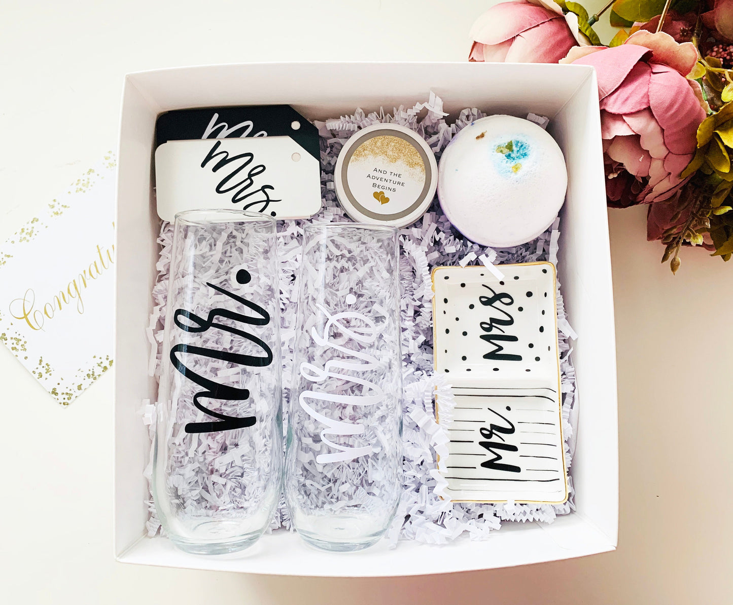 Engagement Gift for Couple - Couple Gift Box - Future Mrs. Gift Box - Just Engaged Gift Set - Wedding Gift Set- Bride to be Gift Box