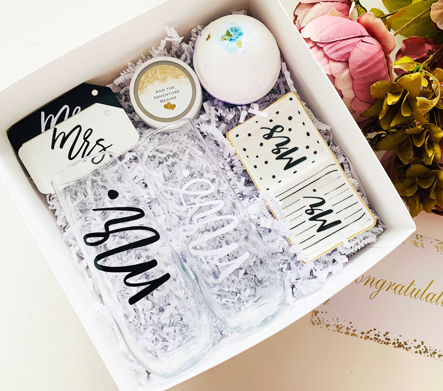 Engagement Gift for Couple - Couple Gift Box - Future Mrs. Gift Box - Just Engaged Gift Set - Wedding Gift Set- Bride to be Gift Box