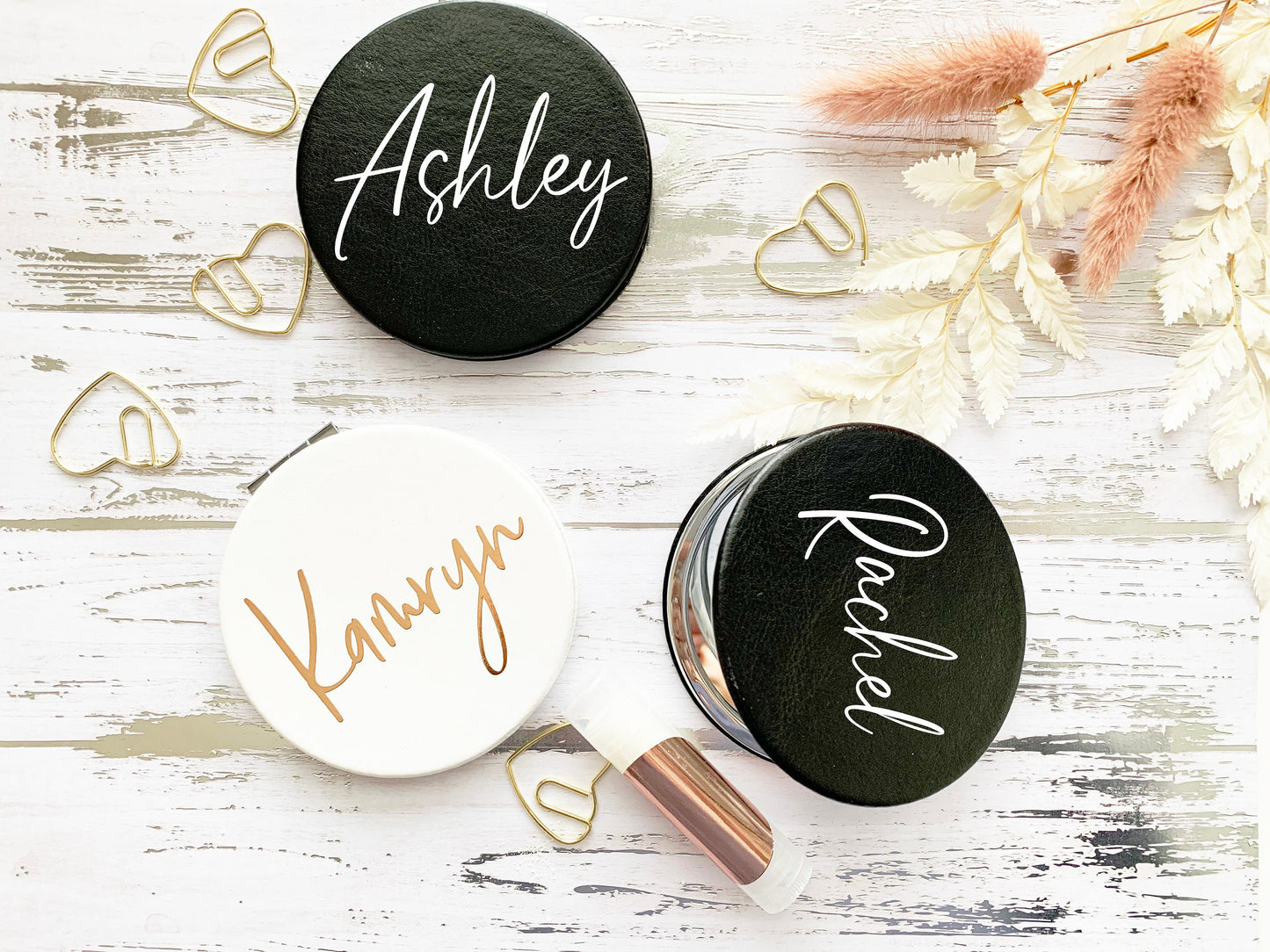 Personalized Compact Mirror, Bridesmaid's Mirror, Bridesmaid gift, holiday stocking stuffer, Bridesmaid Compact Makeup Mirror