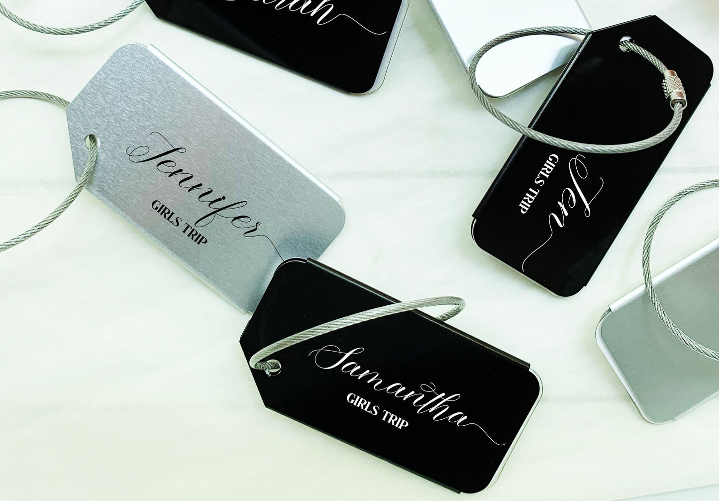 Custom Luggage Tags/ Baggage Tags/ Luggage Accessory/ Traveller Tag/ Wedding Trip Tags/ Metal Luggage Tags/ Bridesmaid Proposal