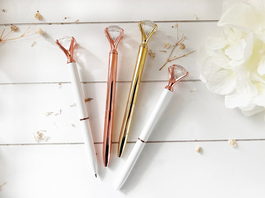 Bulk Bridal Shower Pen favor, Notepad & pen Gift, Diamond Shaped Pen, Gift For Bride Tribe, Bridal Shower Return Gift, Floral Notepad Favor