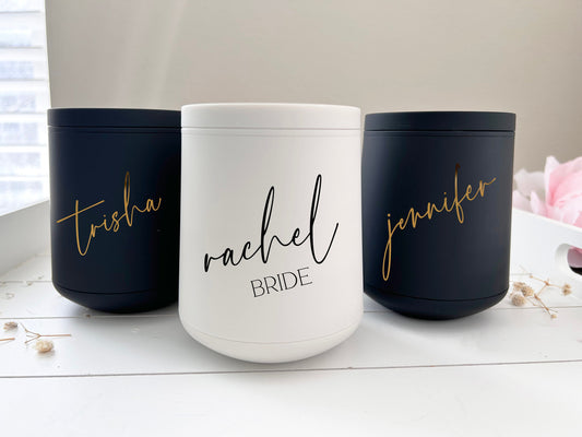Personalized Acrylic Wine Tumbler, Bridesmaid Tumbler, Gift for Bride Tribe, Bachelorette Party, proposal Gift, Travel Cup