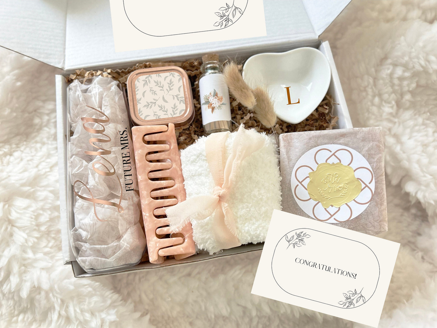 Congratulations Gift for Bride, Gift Box Future Mrs, Engagement Congratulations Gift Basket/ Bride to be Hamper/  Engagement Gift basket