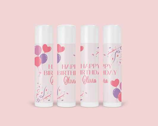 Bulk birthday lip balm, Birthday Party Guest favor, lip balm Favor, birthdaay Party Favor, Bulk lip balm Favor for Girl Friends