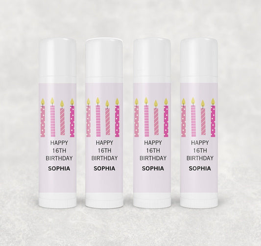 Bulk birthday lip balm, Birthday Party Guest favor, lip balm Favor, birthdaay Party Favor, Bulk lip balm Favor for Girl Friends