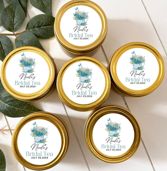 Tea Party Bridal Shower Favor, Bridal Shower Candle favor, 2oz. Tea Party Candle Favor, Return Favor, Bulk Favor, Bridal Shower Favor