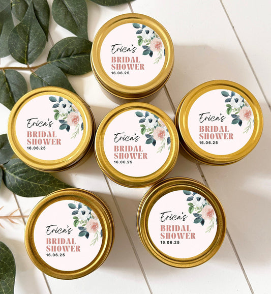 Personalized 2oz Wedding Candle Favors: Bulk Custom Gifts for Guests, Bridal Showers & Special Events