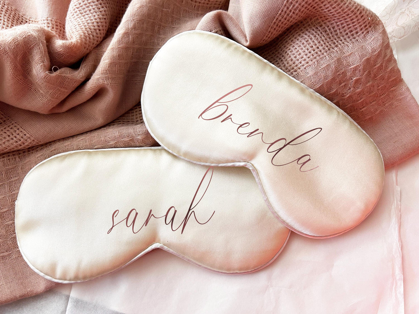 Personalized Eye Sleeping Mask – Bridesmaid Gift, Maid of Honor Gift, Custom Bachelorette Party Favor, Wedding Party Gift Idea