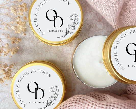 Bulk Wedding Candle Favor, Candle Wedding favor for Guests, 2oz. Candle Favor, Wedding Favor, Bulk Shower Favor, Favor for Wedding guests