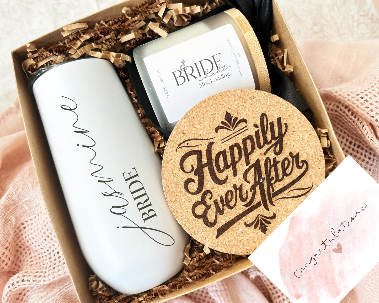 Engagement Gift for Bride to be, Gift Box Future Mrs., Just Engaged Gift Set, Wedding Gift Set Bride to be, Bride's Champagne Flute