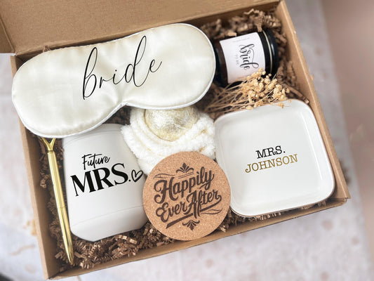 Personalized Engagement Gift for Bride/  Future Mrs. Gift Box/ Just Engaged Gift Set Wedding Gift Set Bride to be Gift Box