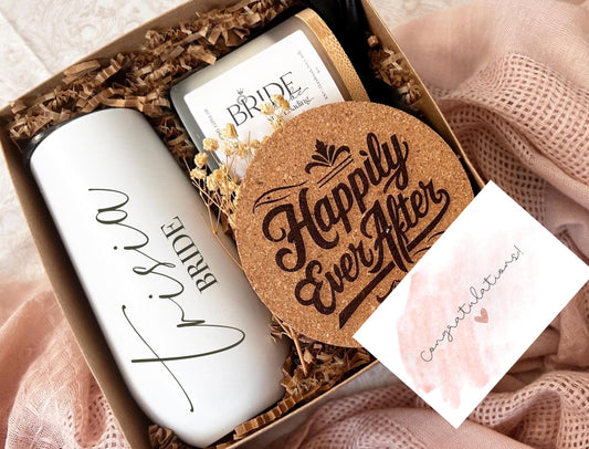 Engagement Gift for Bride to be, Gift Box Future Mrs., Just Engaged Gift Set, Wedding Gift Set Bride to be, Bride's Champagne Flute