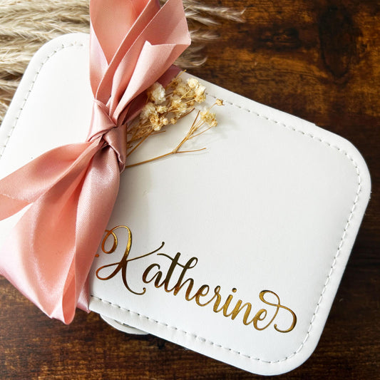 Personalized Jewelry Box Gift Set for Mom, Gift Box for Mother in Law, Travel Jewelry Organizer, Mothers day Gift for Mom, Gift for Aunt