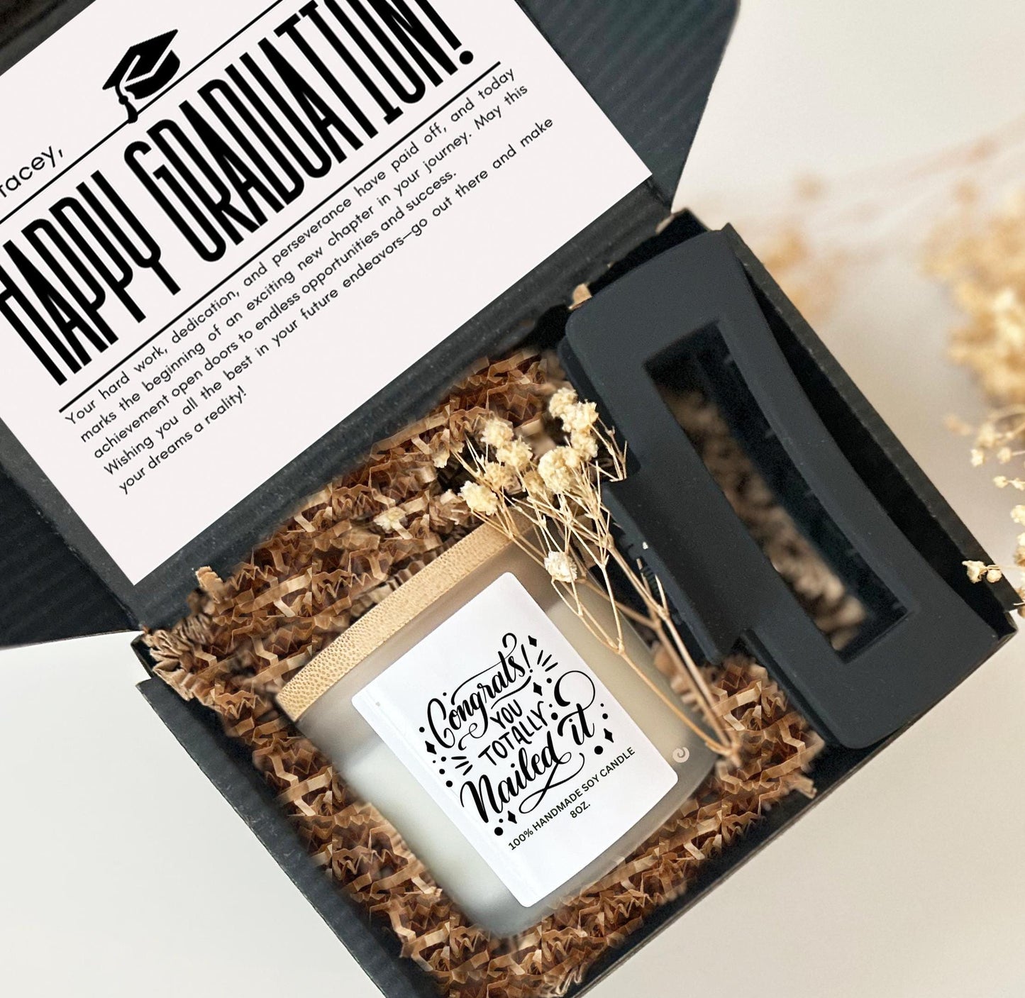 Mini Graduation Gift Set,  Hair Claw Clip, Bulk Grad Gift Set,  Gift for College Grad, High School Grad Gift, Gift for Her