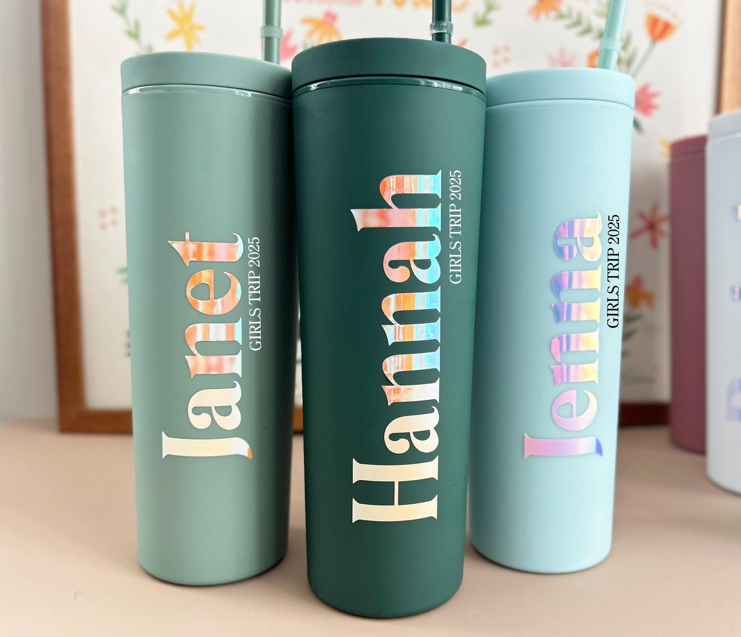 Personalized Vacation Tumbler/ Bachelorette Party, Weekend Getaway, Beach Trip Tumblers, Girls Trip Gifts, Bulk Tumbler, Girls Weekend Gift