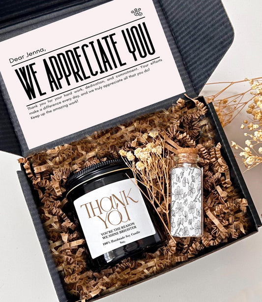 Mini Employee Appreciation  Gift Set,  Candle Gift Set, Bulk Grad Gift Set,  Gift for College Grad, High School Grad Gift, Gift for Her