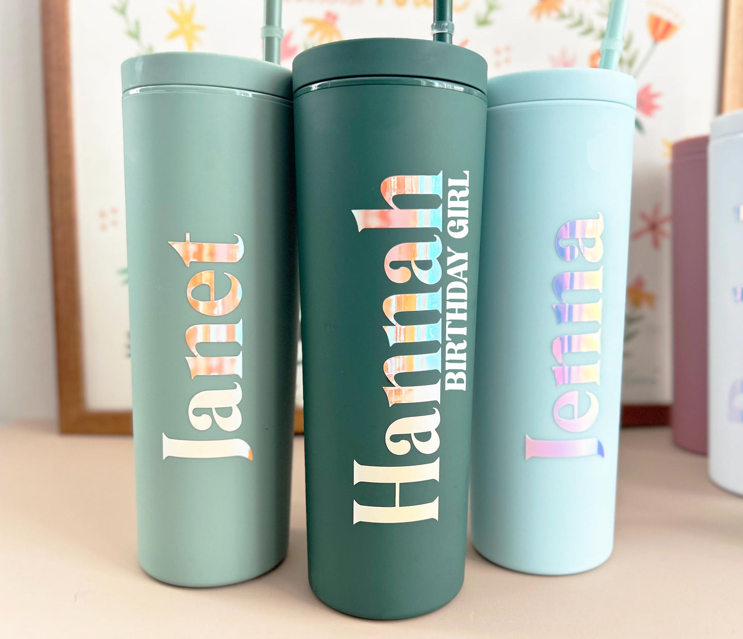 Personalized Kids Tumbler, Teen Birthday Tumblers, Gift for Teen Daughter, Birthday Party Favor, Back to school gift, Easter Gift for Kids