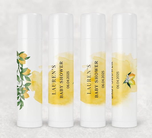 Bulk baby shower lip balm, Baby  Shower Guest favor, lip balm Favor, Party Favor, Lemon Themed Favor, Summer baby Shower, Bulk Favor idea
