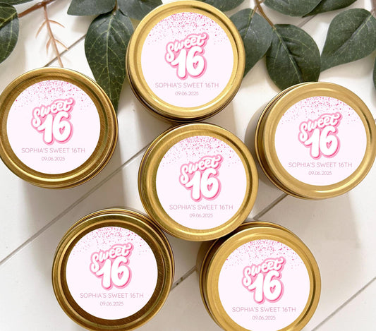 Sweet Sixteen Birthday Candle Favor, Happy 16th Birthday Candles, Birthday favor idea, Bulk Candle Favor, Teen Birthday return gift