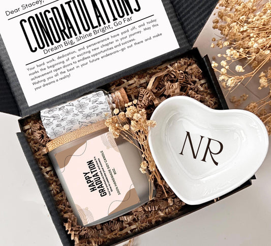 Mini Graduation Gift Set,  Trinket Dish for Graduate, Bulk Grad Gift Set,  Gift for College Grad, High School Grad Gift, Gift for Her