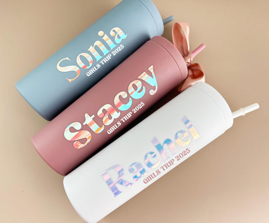 Personalized Vacation Tumbler/ Bachelorette Party, Weekend Getaway, Beach Trip Tumblers, Girls Trip Gifts, Bulk Tumbler, Girls Weekend Gift