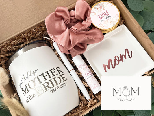 Personalized Tumbler Gift set for Mother of the Bride, Wine Tumbler for MOB, Wedding gift for Mother, Mothers day gift Set