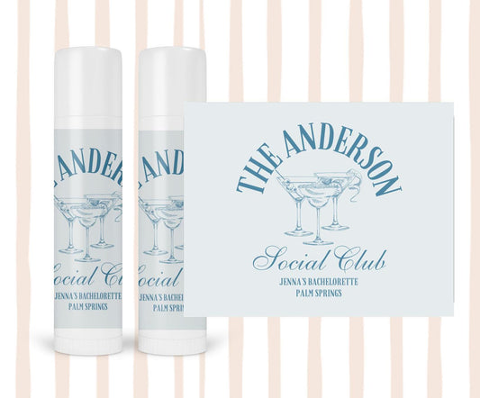 Bulk Bach Club lip balm Favor, Beach Bachelorette Party favor, Bach Social Club Party Favor, Lip Balm Favor, Custom Lip Balms, Set of 10