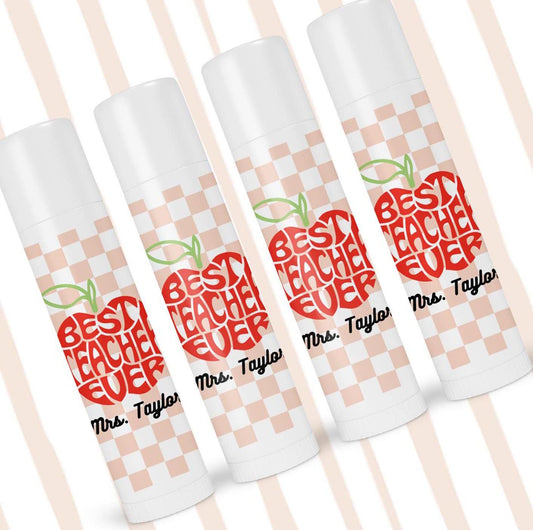 Teacher's Day appreciation Gift Idea, Back To School Lip Balm Favor, Teacher Day Gift Idea, Lip Balm Favor, Teacher Gift, Teacher Class Gift