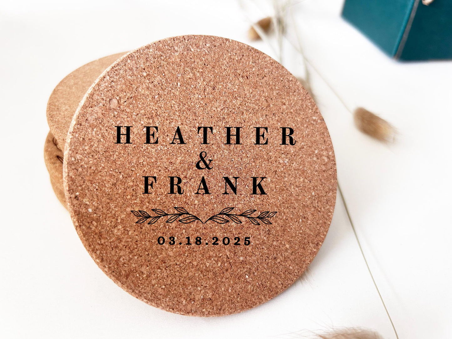 Personalized Wedding Coasters, Wedding Favor, wedding favor Favor, Unique Wedding Favor, Set of 100 Coasters, bulk wedding Engraved Coasters