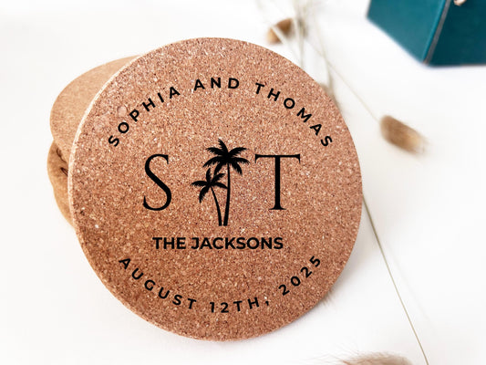 Personalized Wedding Coasters, Wedding Favor, wedding favor Favor, Unique Wedding Favor, Set of 20 Coasters, bulk wedding Engraved Coasters