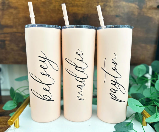 Bridesmaid Proposal Tumbler, Bachelorette Party Tumbler, Blush Pink Gold Tumbler, Bridal Party Gift, Bridesmaid Proposal, Steel Tumbler
